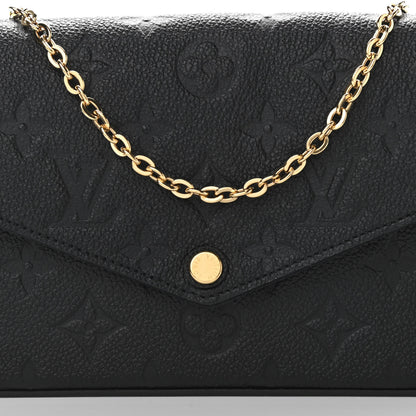 Louis Vuitton Empreinte Pochette Felicie Chain Wallet Black 8 of 11