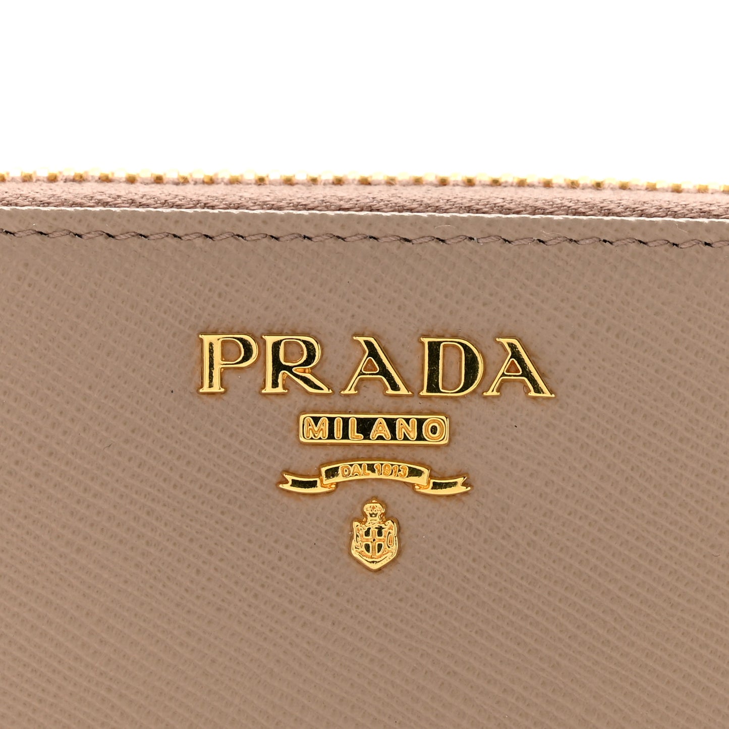 Saffiano Metal Zip Around Wallet Cammeo