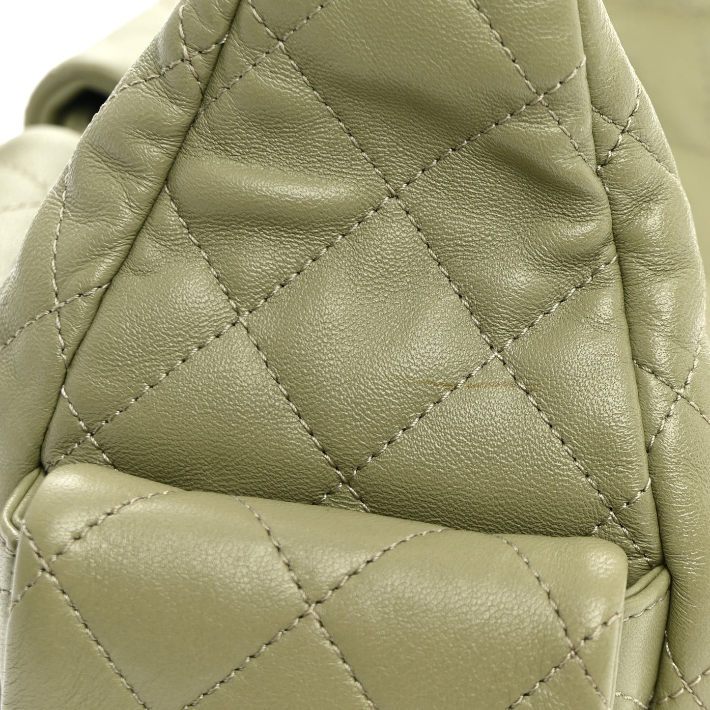 Shiny Lambskin Quilted Trendy Pockets Hobo Green
