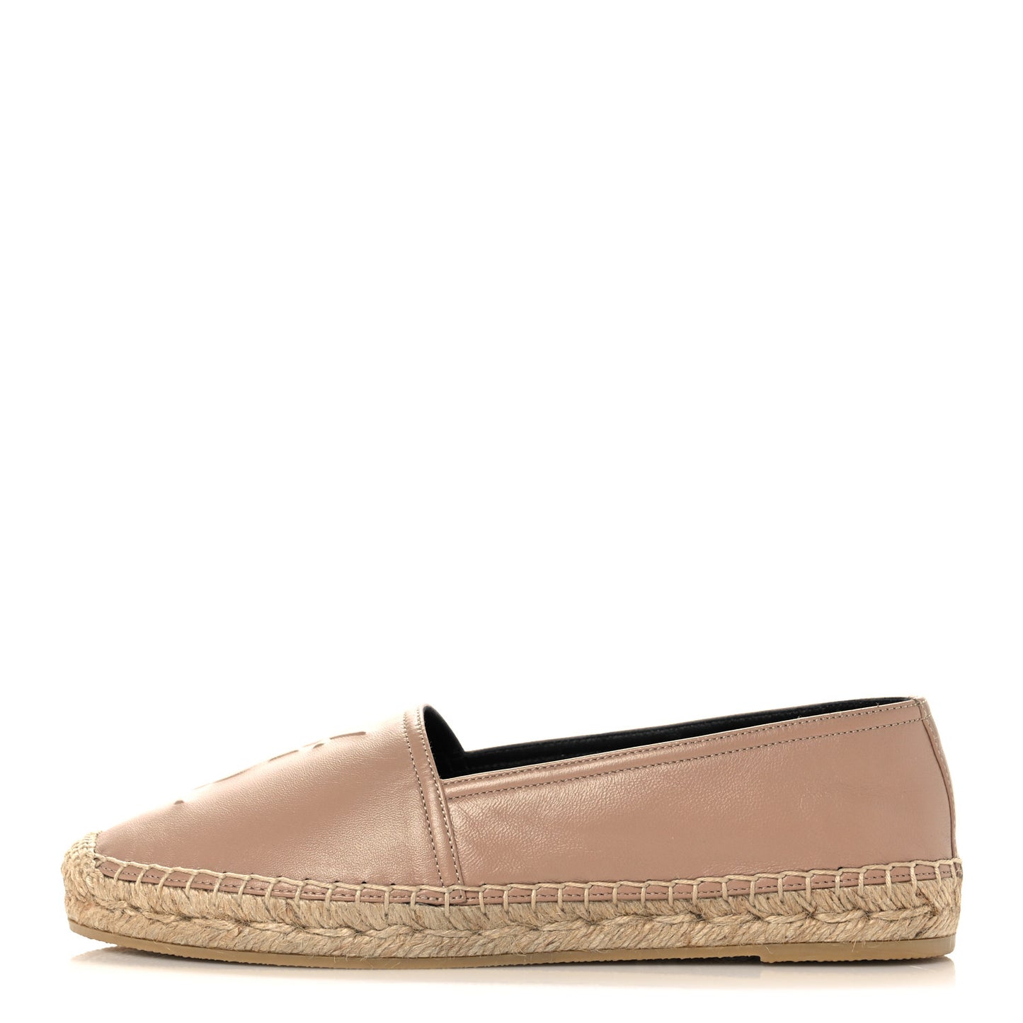 Lambskin Monogram Espadrilles 37 Nude