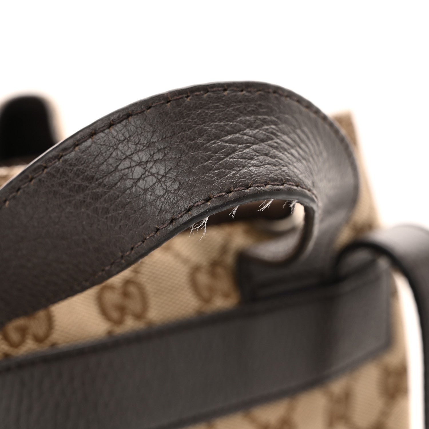 Gucci Monogram Dollar Calfskin O Drawstring Backpack Beige Ebony Testa di Moro Dark Chocolate 10 of 13
