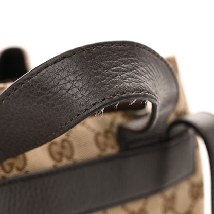 Gucci Monogram Dollar Calfskin O Drawstring Backpack Beige Ebony Testa di Moro Dark Chocolate 10 of 13