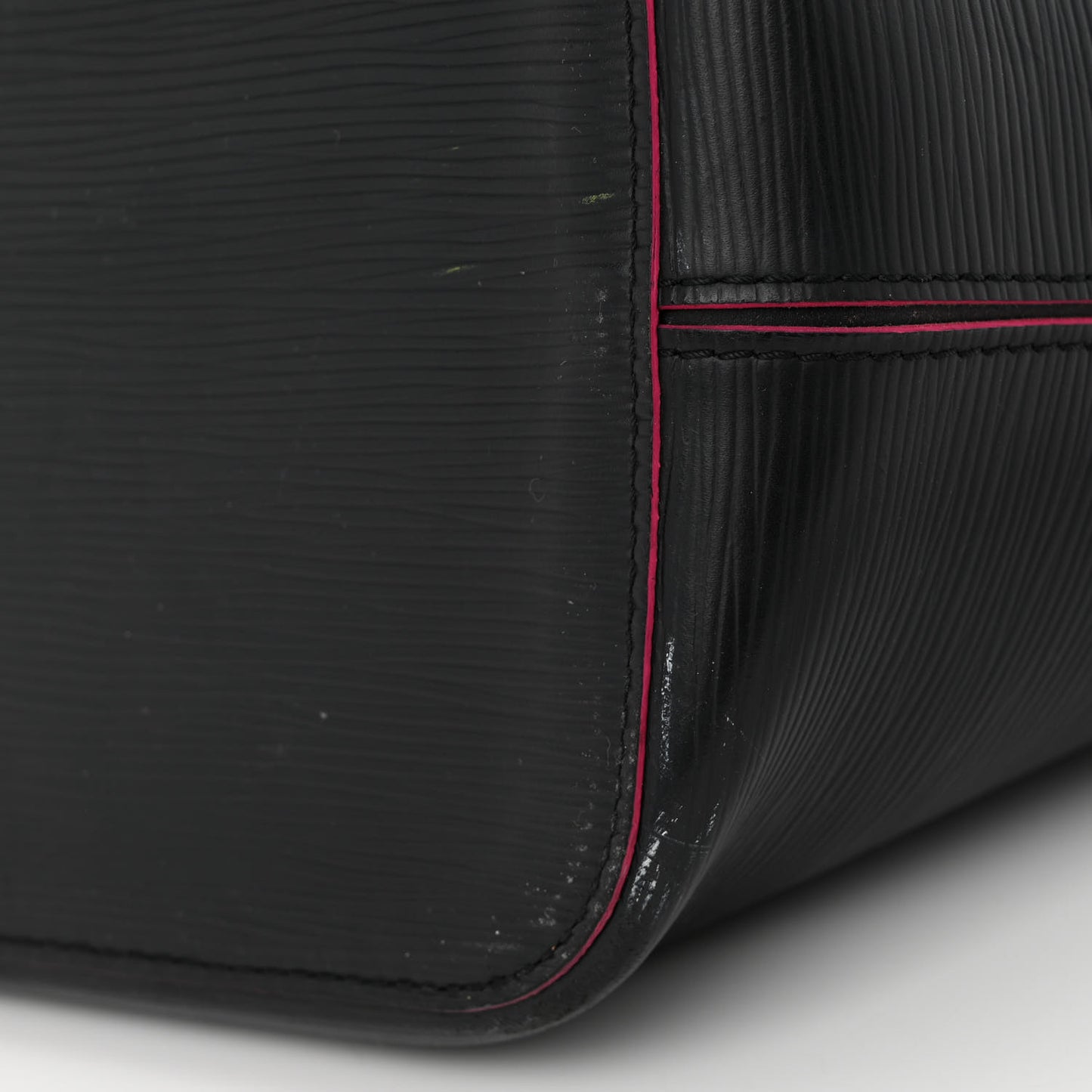 Epi Neverfull MM Black Hot Pink