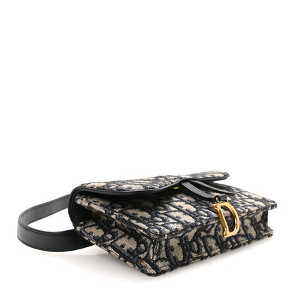 Christian Dior Oblique Saddle Belt Bag Blue 3 of 10