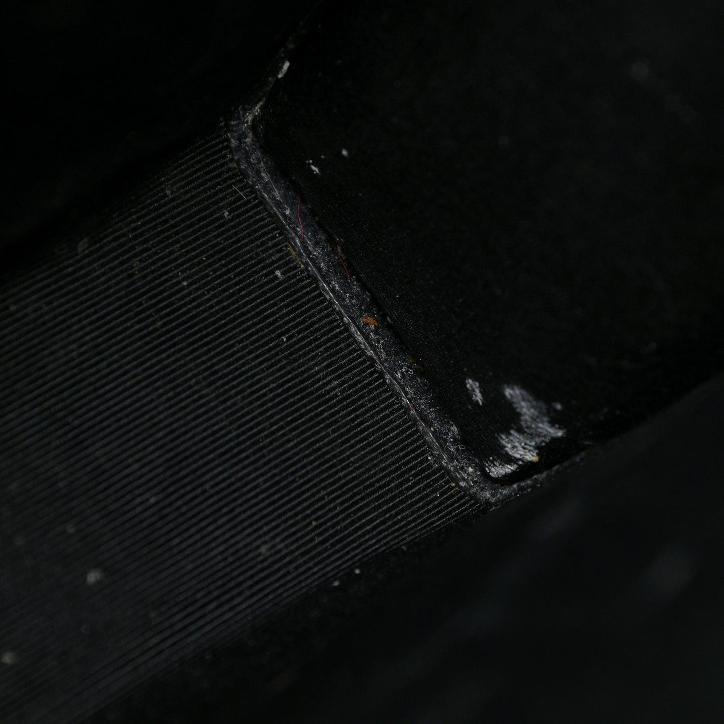 Grain De Poudre Textured Mixed Matelasse Large Triquilt Monogram Satchel Black