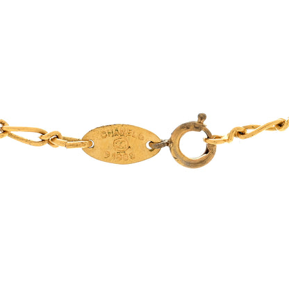 Chanel CC Medallion Choker Chain Necklace Gold 4 of 4
