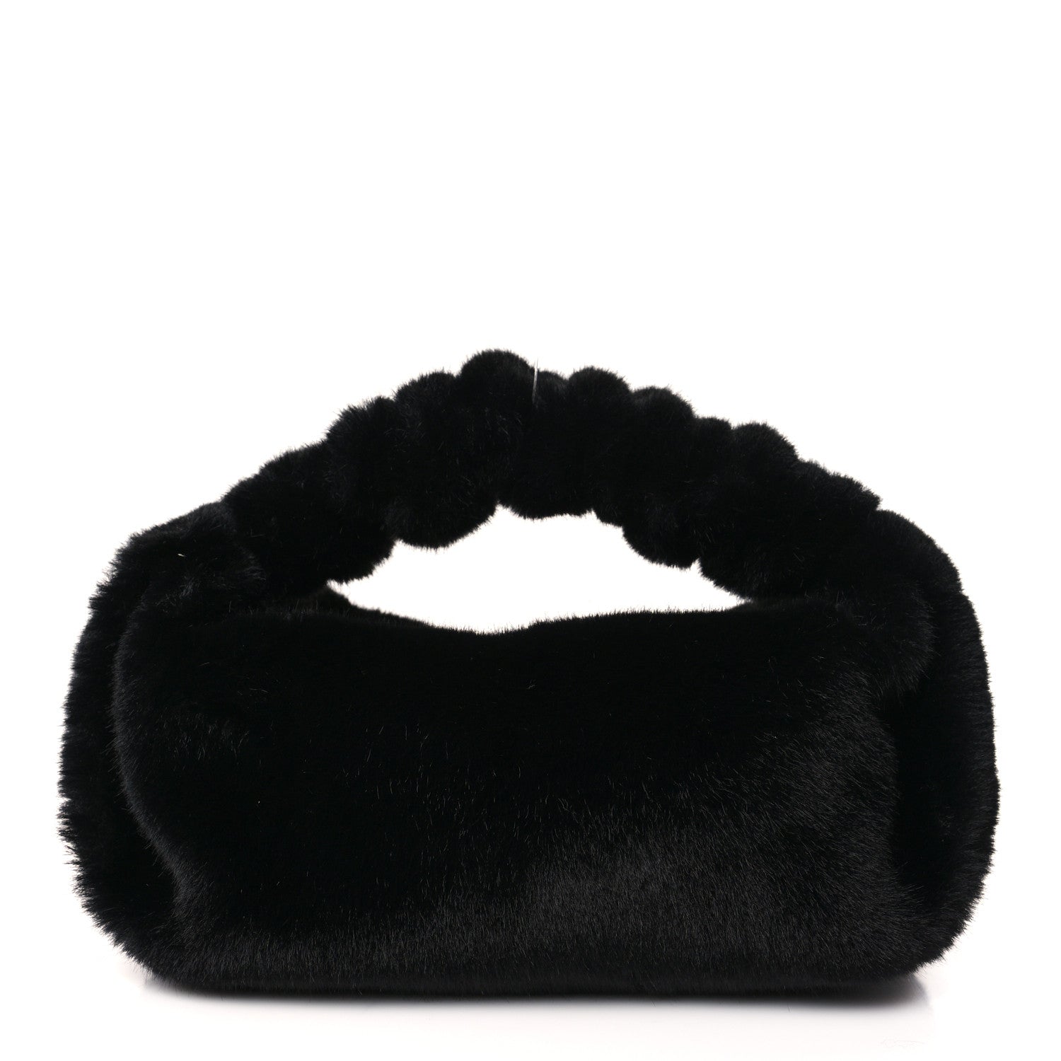 Alexander Wang Faux Fur Small Scrunchie Bag Black 1 of 9