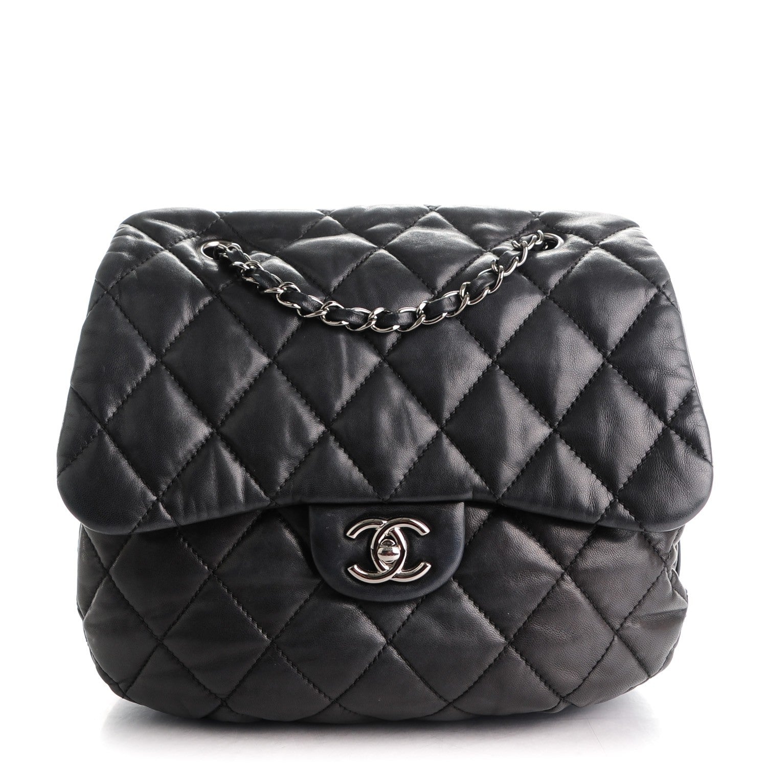 Chanel Lambskin Quilted 3 Large Flap Black 1 of 8