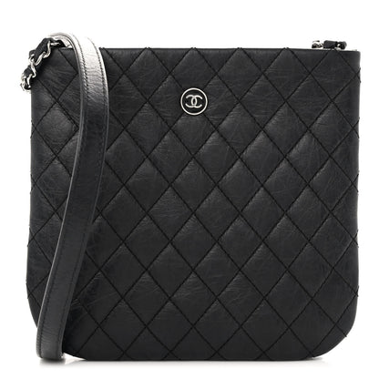 Chanel Aged Calfskin Quilted Crossbody Bag Black 1 of 9