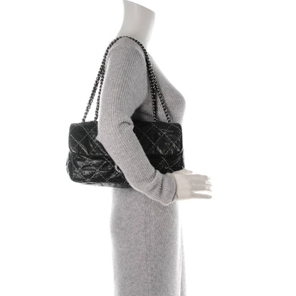 Chanel Glazed Goatskin Double Stitch Flap Black 2 of 7