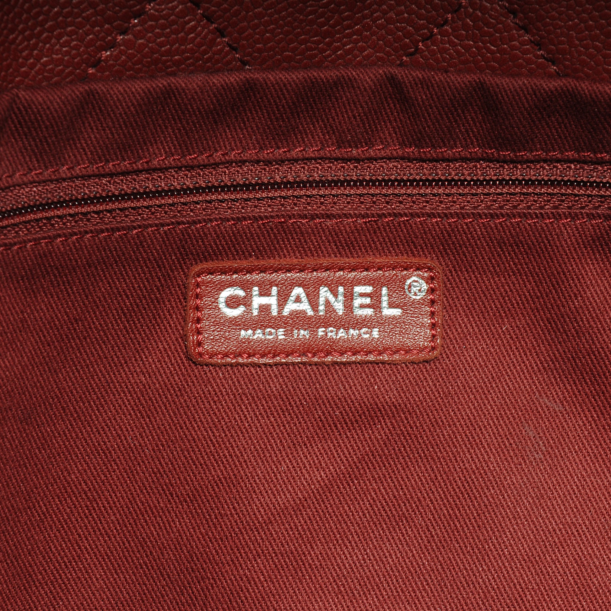 Chanel Caviar CC Timeless Soft Tote Red 6 of 7