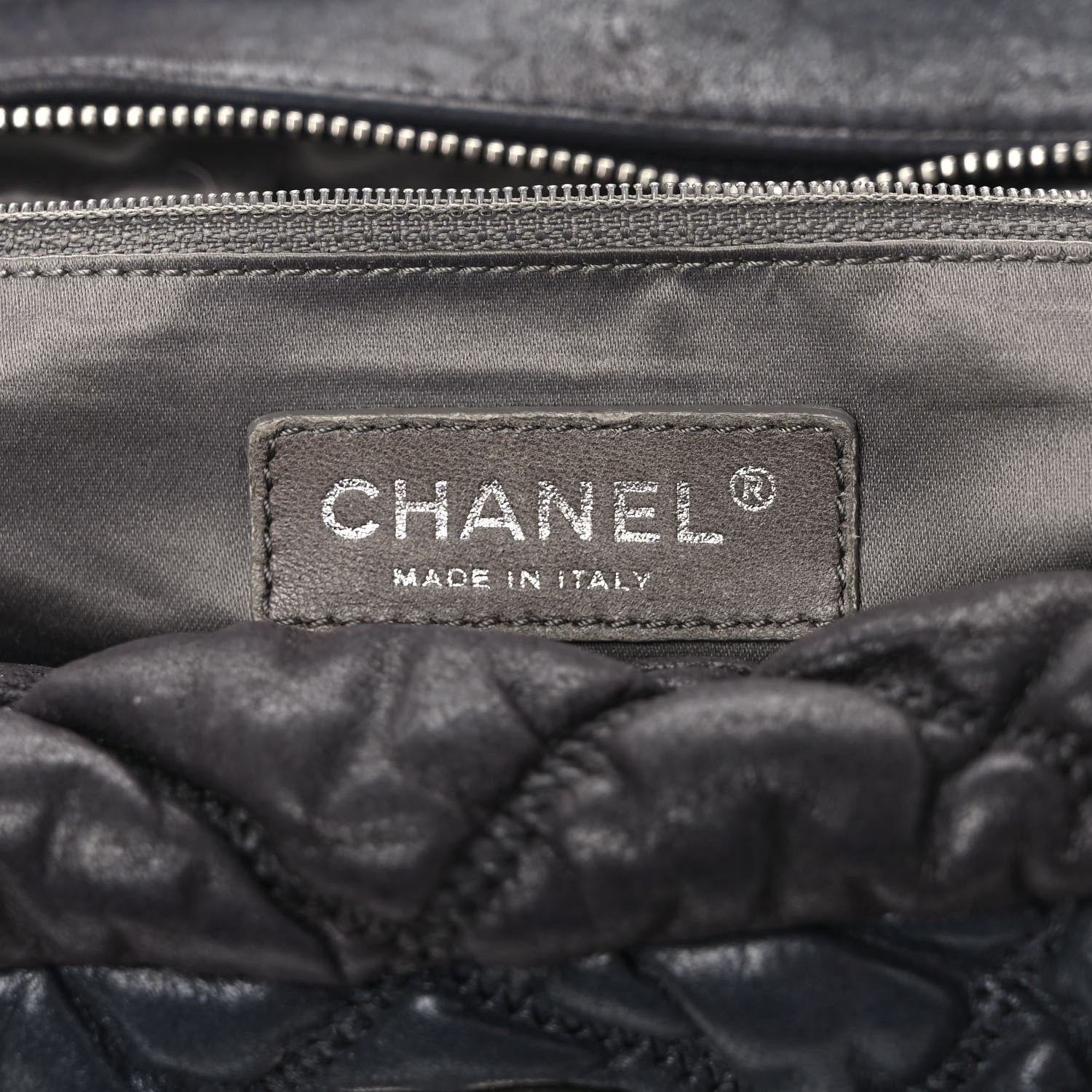 Chanel Calfskin Bubble Quilt Bowler Black 6 of 11
