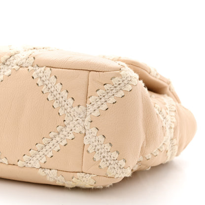 Chanel Calfskin Crochet Large Chanel 19 Flap Beige 11 of 13