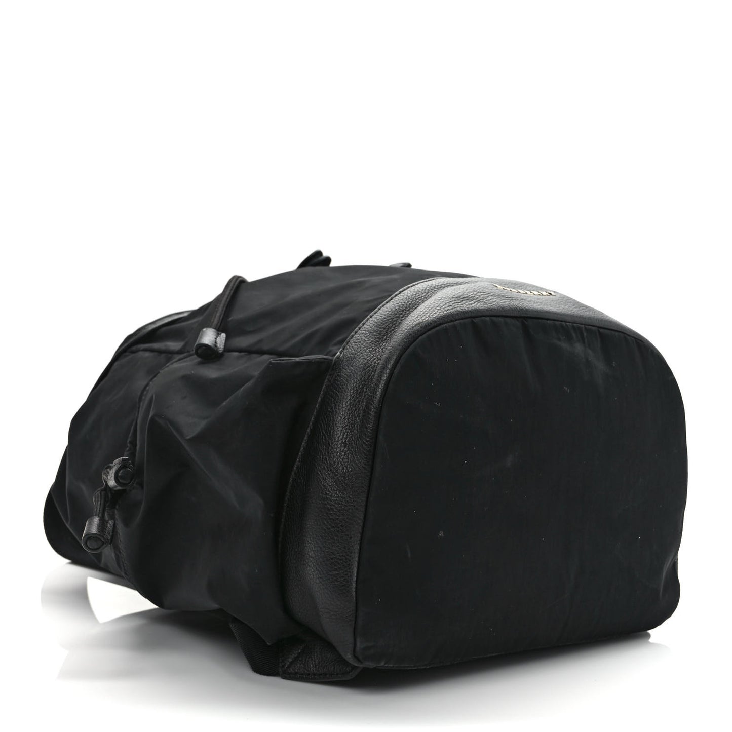 Nylon Grained Calfskin Watson Diaper Bag Black