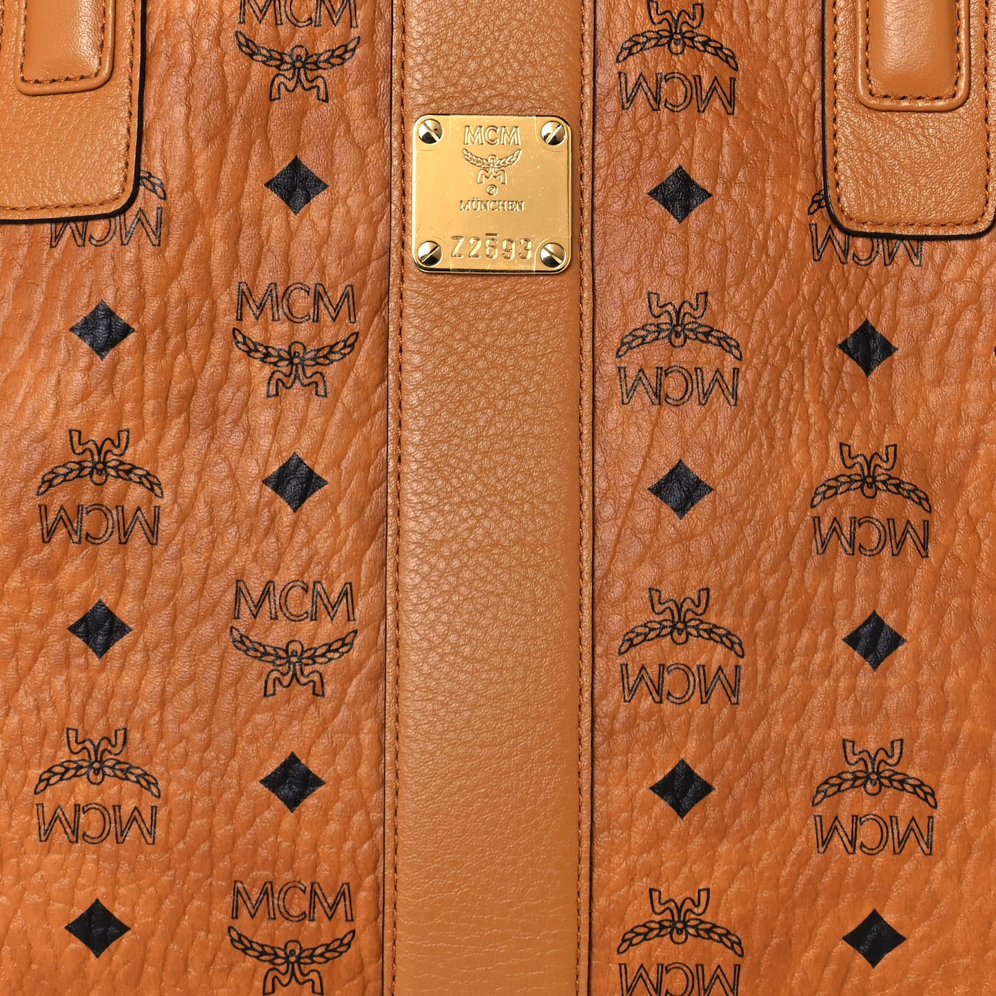 Visetos Medium Liz Reversible Shopper Tote Cognac
