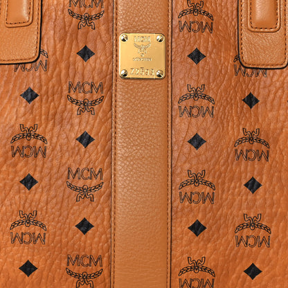 MCM Visetos Medium Liz Reversible Shopper Tote Cognac 7 of 20
