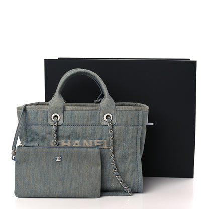 Chanel Denim Small Deauville Tote Light Blue 11 of 11