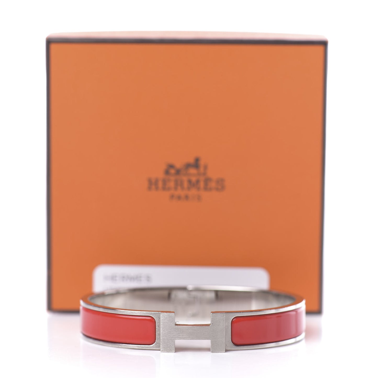Matte Enamel Narrow Clic Clac HH Bracelet Rouge Vif