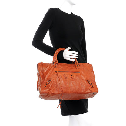 Balenciaga Agneau Classic Hardware Work Orange Brulee 2 of 7