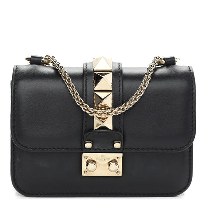 Valentino Garavani Vitello Mini Glam Lock Rockstud Flap Black 1 of 9