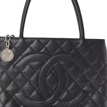 Chanel Caviar Quilted Medallion Tote Black 8 of 10