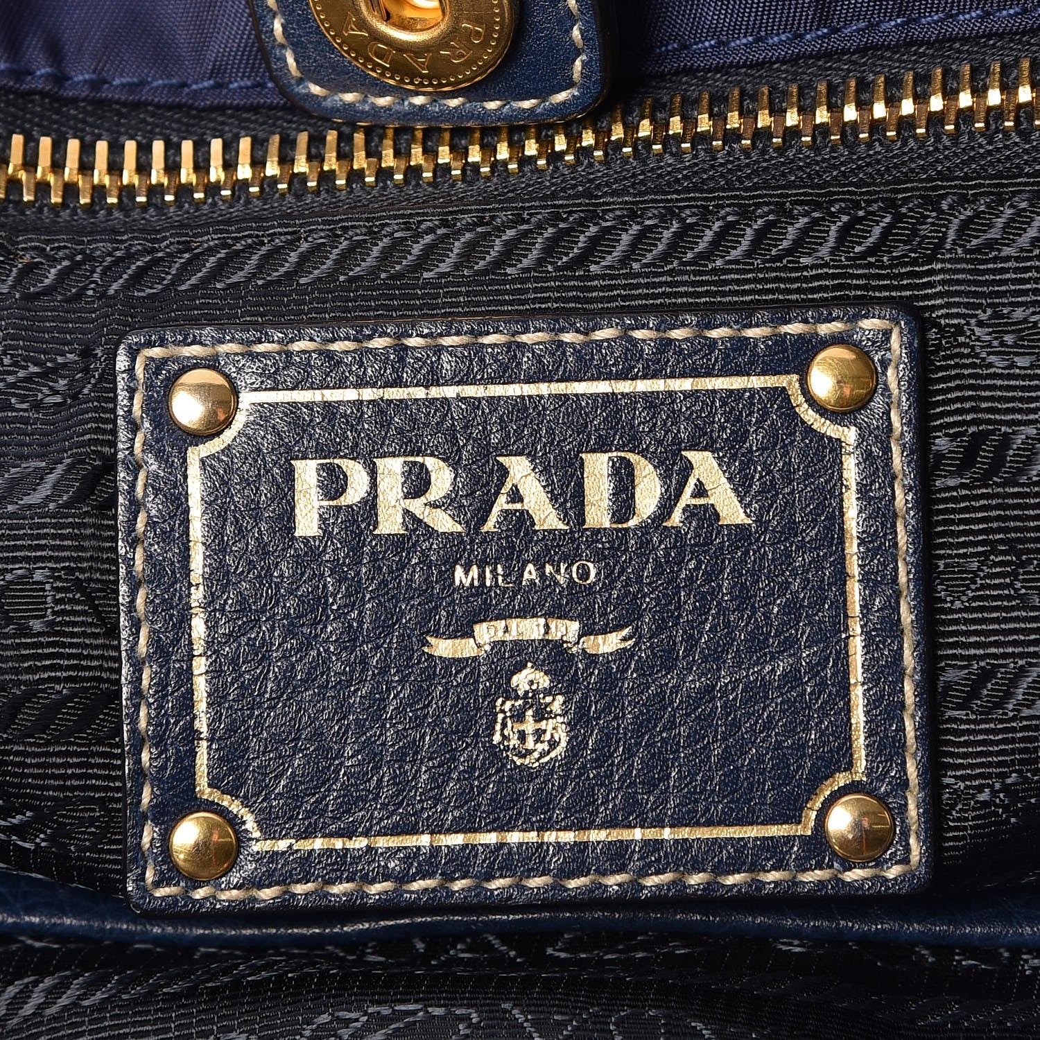 Prada Tessuto Nylon Vitello Daino Tote Baltico 6 of 9