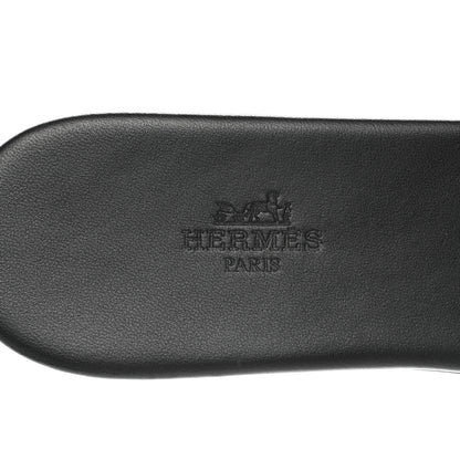 Hermes Calfskin Dune Sandals 39.5 Black 7 of 9