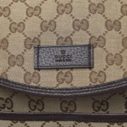 Gucci Monogram Natural Pigskin Large Diaper Bag Beige Ebony Cocoa Dark Chocolate 7 of 10