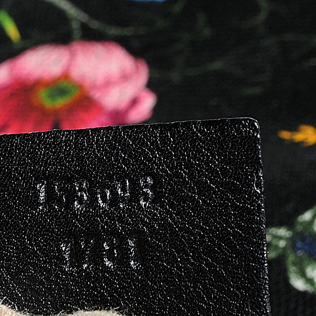 Canvas Floral Flora Jackie O Hobo Black