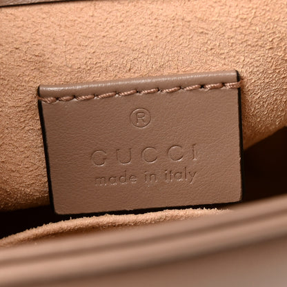 Gucci Calfskin Matelasse Mini GG Marmont Top Handle Shoulder Bag Porcelain Rose 6 of 13