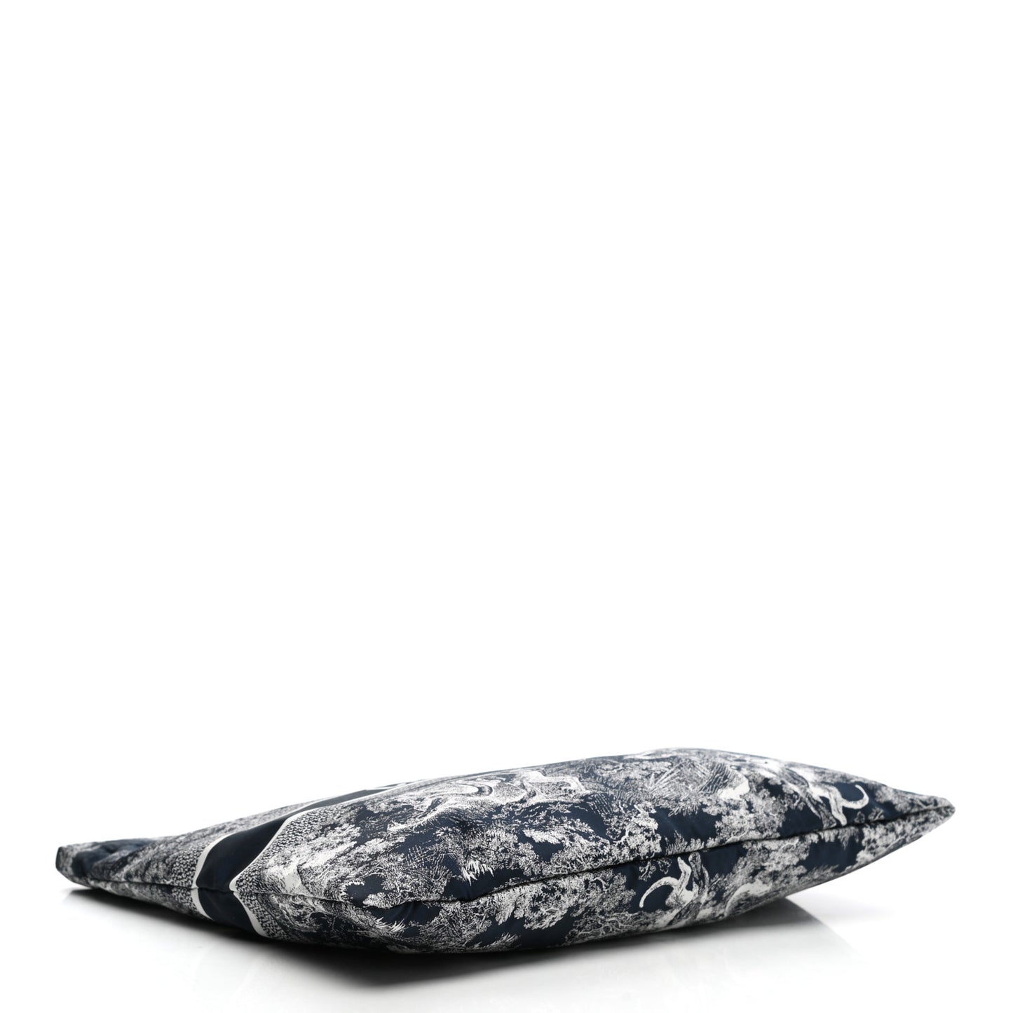 Embroidered Toile De Jouy Diortravel Zipped Pouch Blue