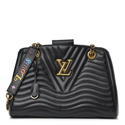 Louis Vuitton Calfskin New Wave Chain Tote Black 1 of 9