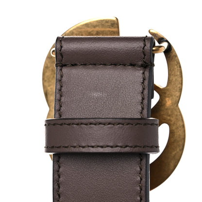 Gucci GG Supreme Monogram Matte Plutone Calfskin Double G 30mm Belt 100 40 Beige Ebony New Acero 6 of 6