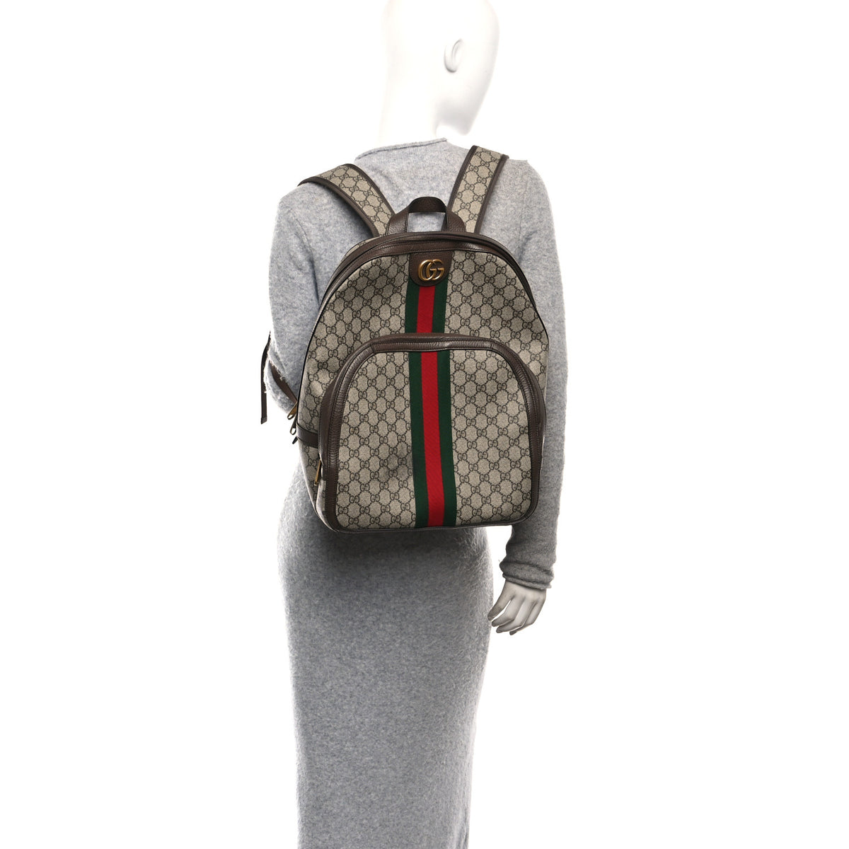 Gucci GG Supreme Monogram Medium Ophidia Day Backpack Beige  display picture 1