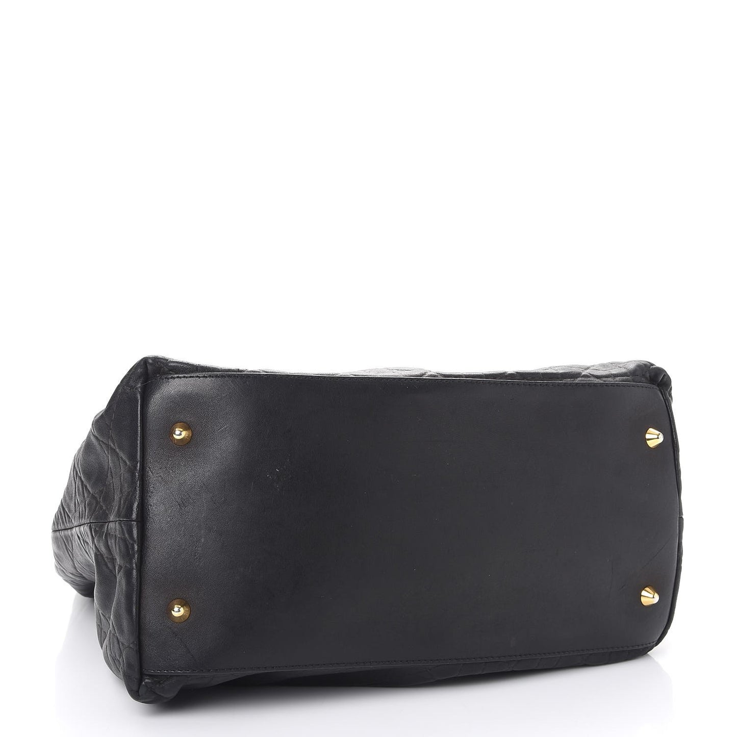 Lambskin Cannage Large Soft Lady Dior Shopping Tote Black