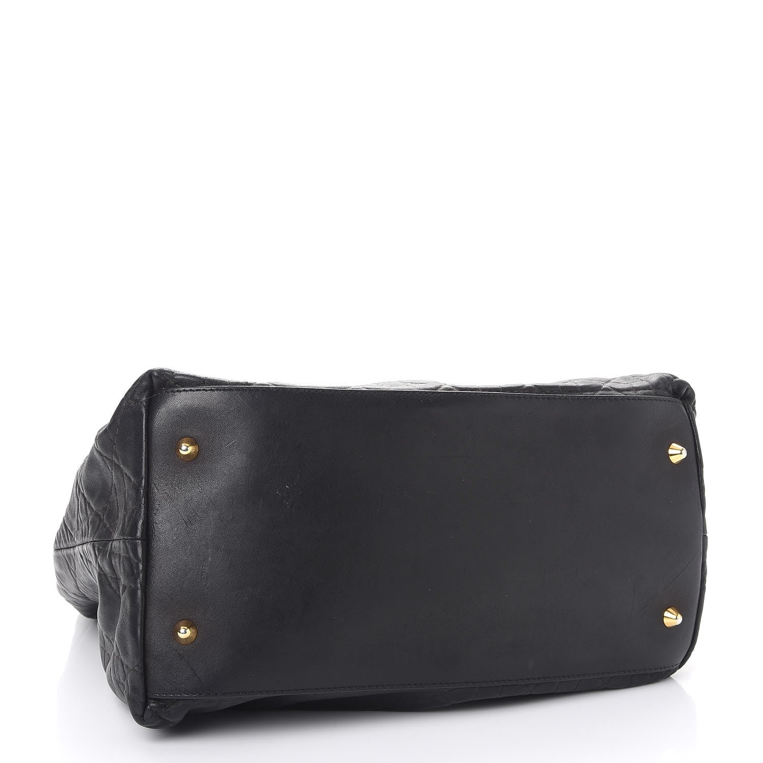 Christian Dior Lambskin Cannage Large Soft Lady Dior Shopping Tote Black 4 of 15