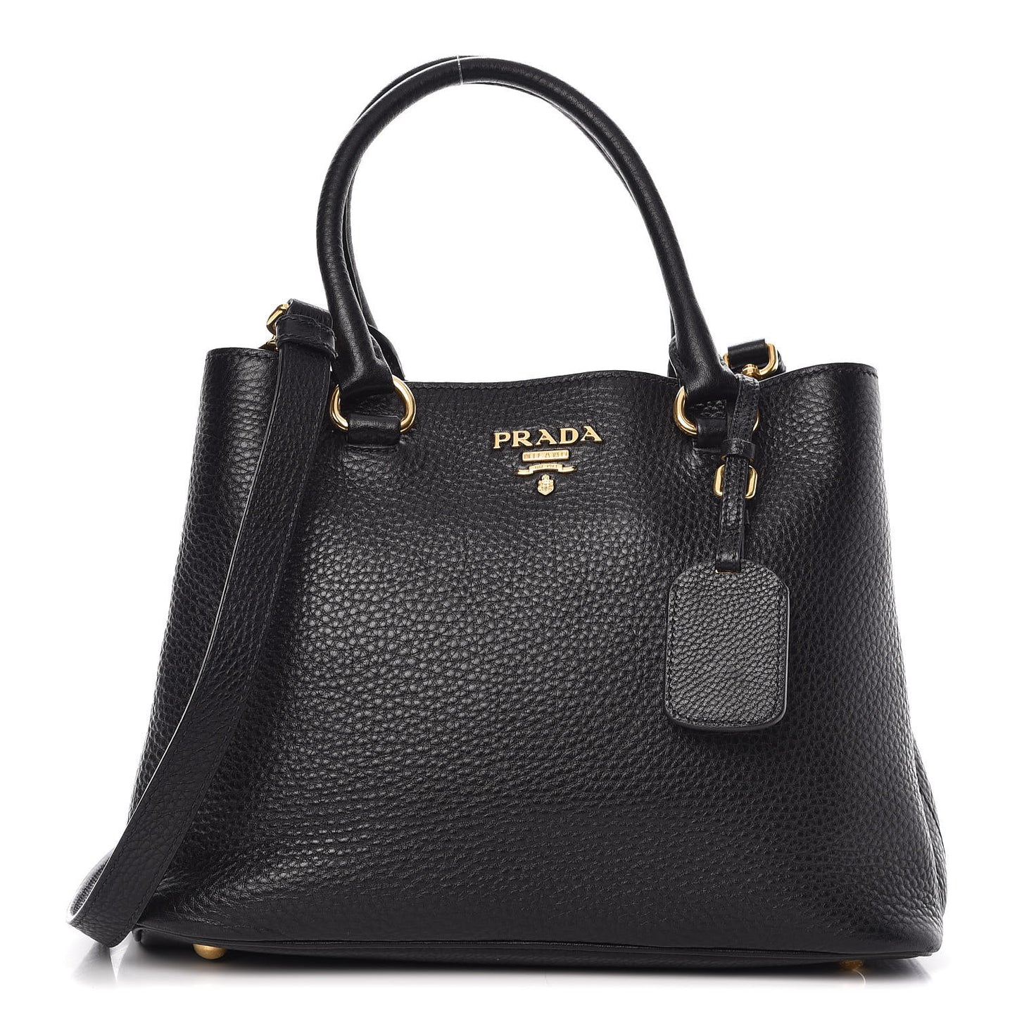 Vitello Phenix Top Handle Bag Black