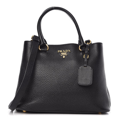 Prada Vitello Phenix Top Handle Bag Black 1 of 8