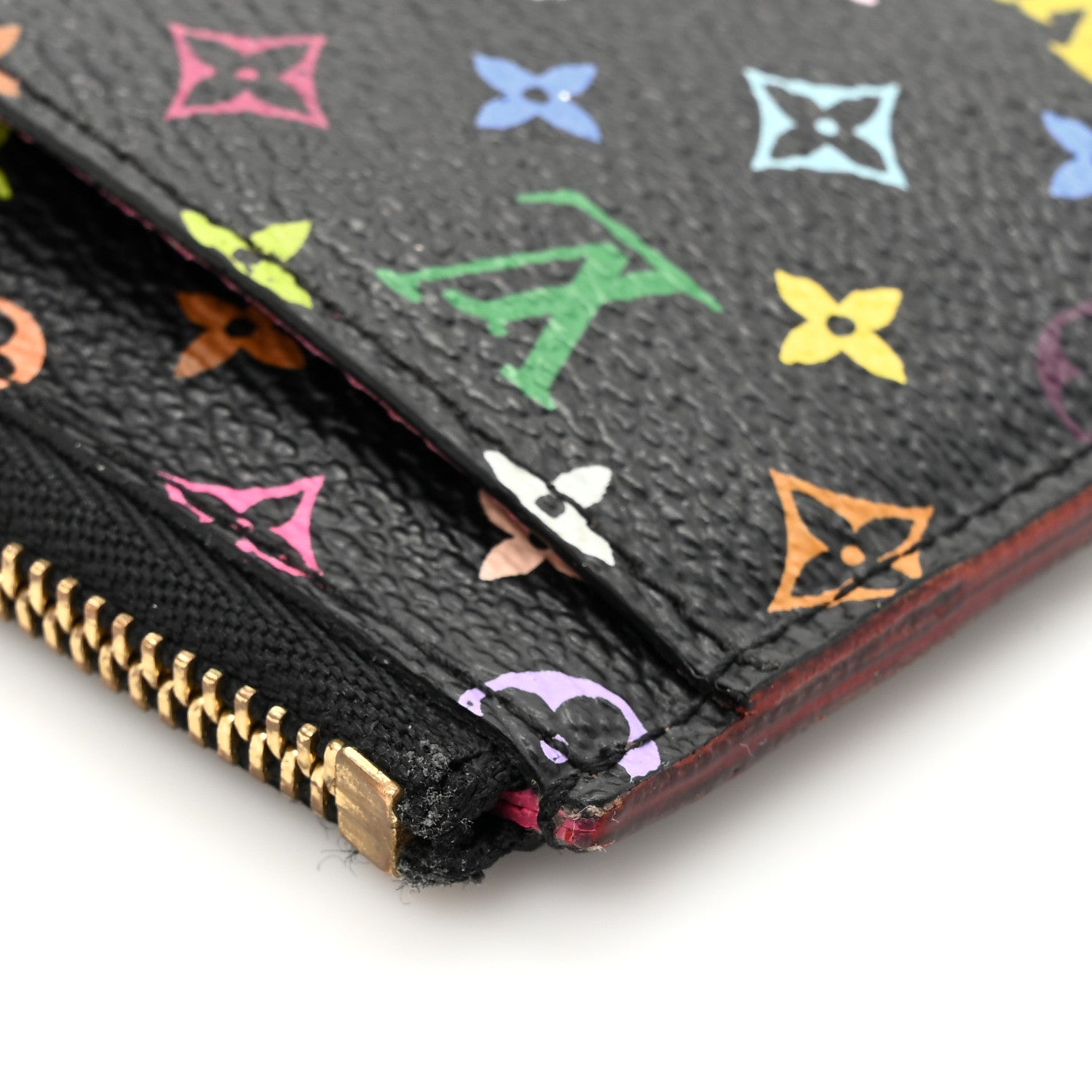 Louis Vuitton Monogram Multicolor Key Pouch Black Grenade 9 of 10