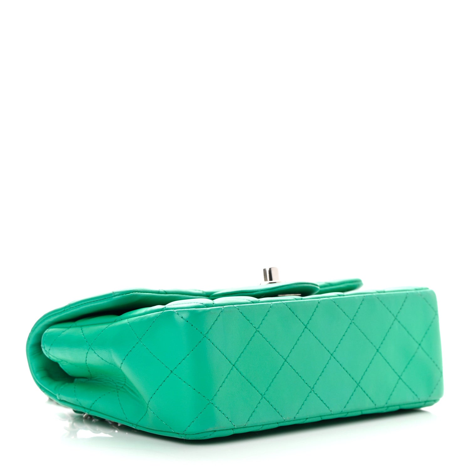 Chanel Lambskin Quilted Mini Rectangular Flap Green 3 of 10