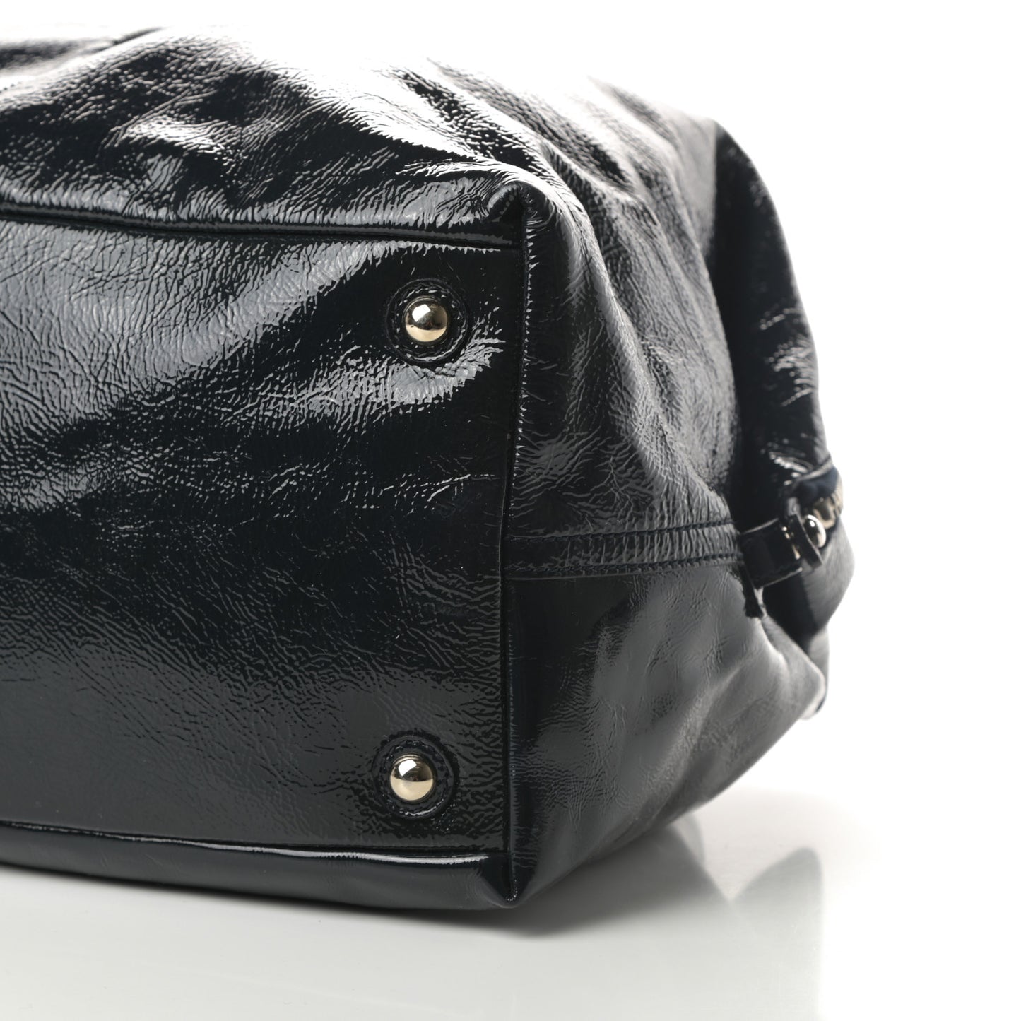 Textured Patent Medium Easy Sac Navy