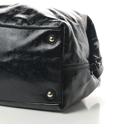 Saint Laurent Textured Patent Medium Easy Sac Navy 10 of 14