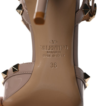 Valentino Garavani Patent Rockstud Ankle Strap 65mm Pumps 36 Poudre 6 of 8