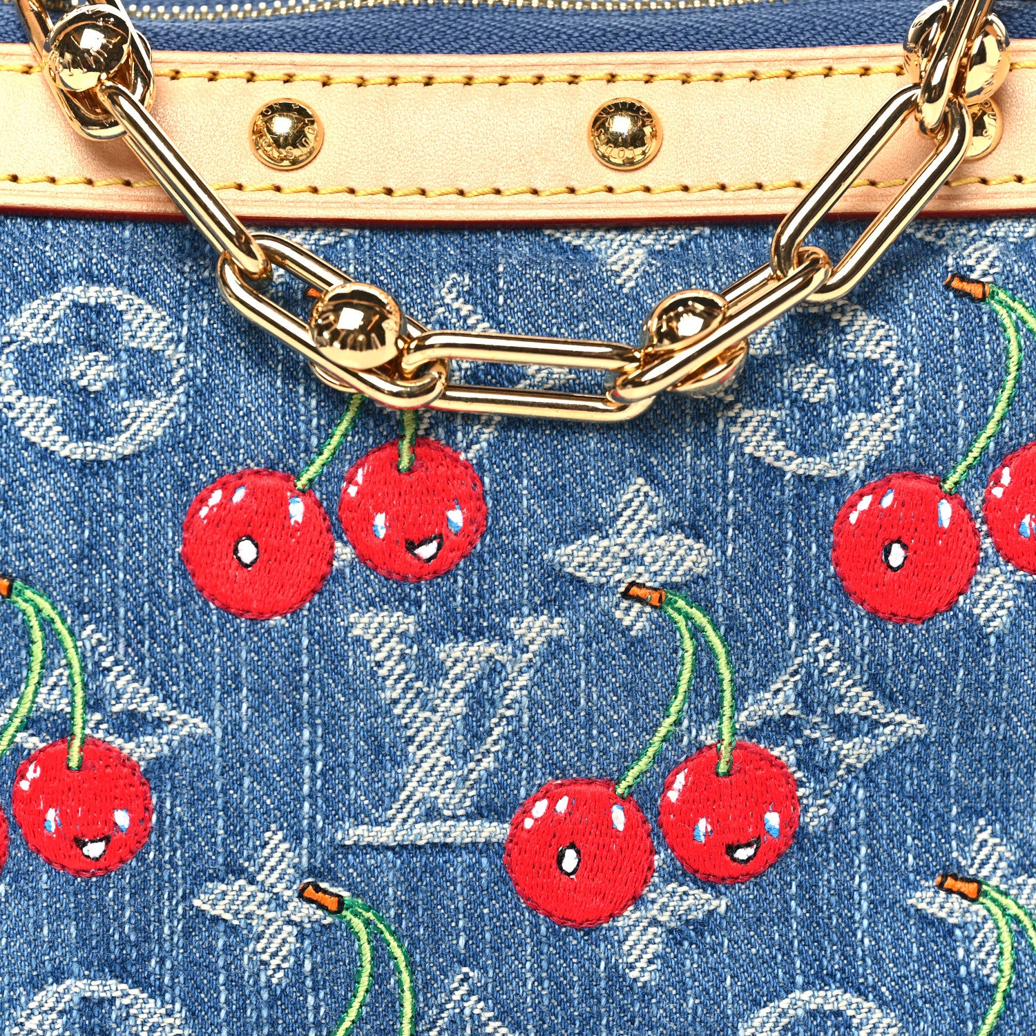 Louis Vuitton LV X TM Monogram Denim Cerises Pochette Accessories