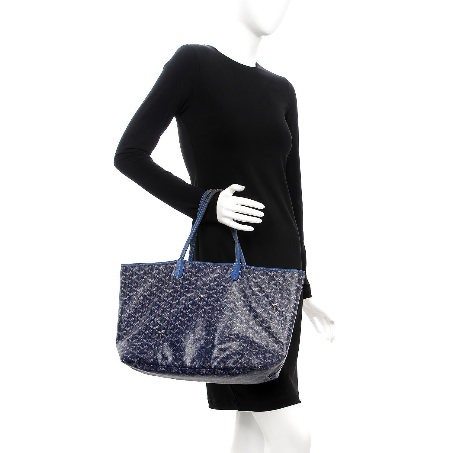 Goyard Goyardine Saint Louis PM Tote Bag Blue 2 of 18