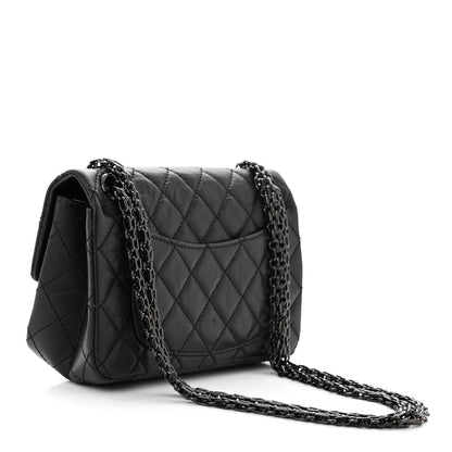 Chanel Aged Calfskin Quilted 2.55 Reissue Mini Flap So Black 3 of 11