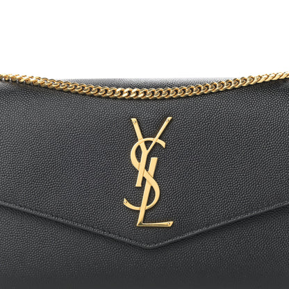 Saint Laurent Grain De Poudre Uptown Chain Wallet Black 10 of 14