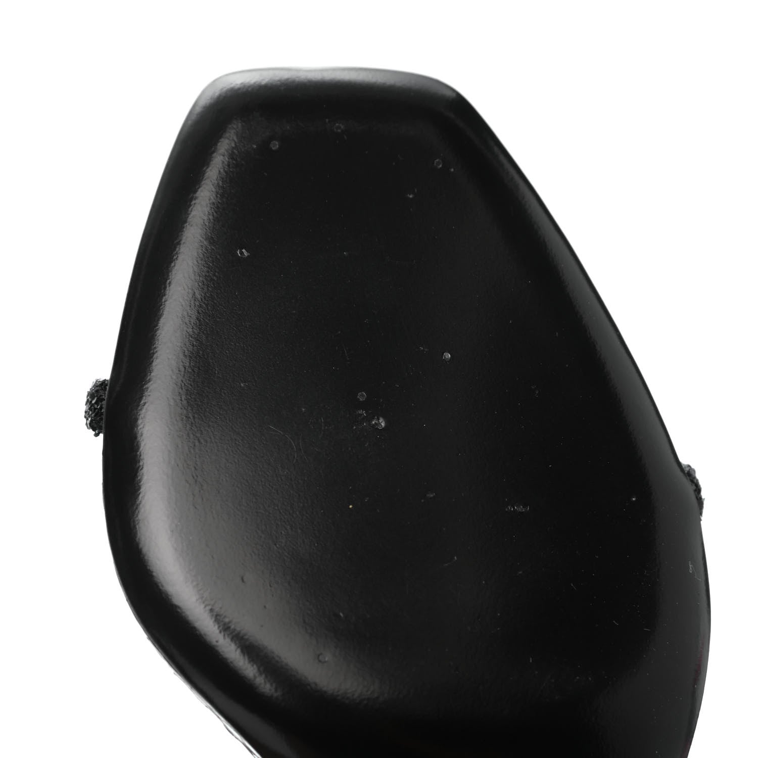 Saint Laurent Glitter Opyum Sandals 36.5 Black 10 of 13