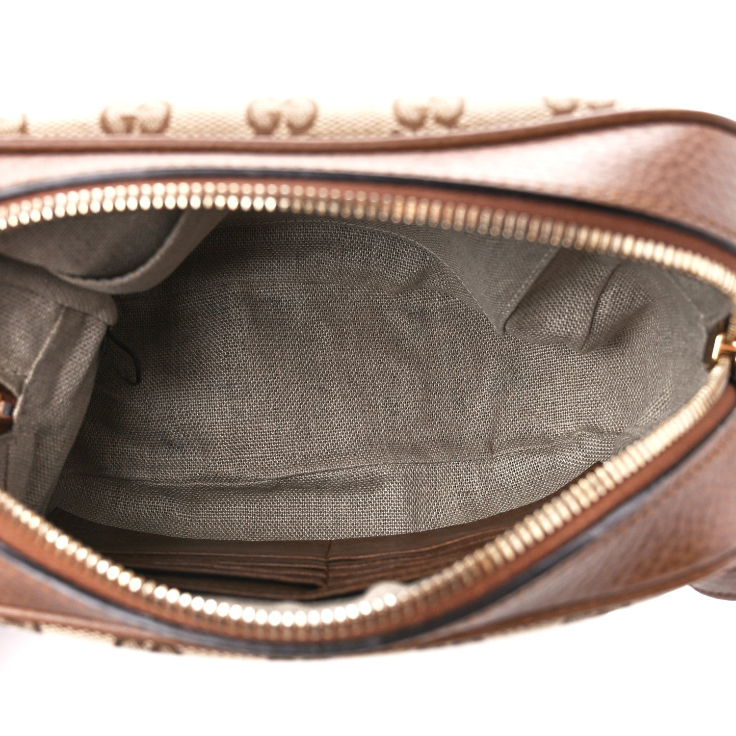 Gucci Monogram Mini Bree Messenger Bag Beige Tabacco 5 of 12
