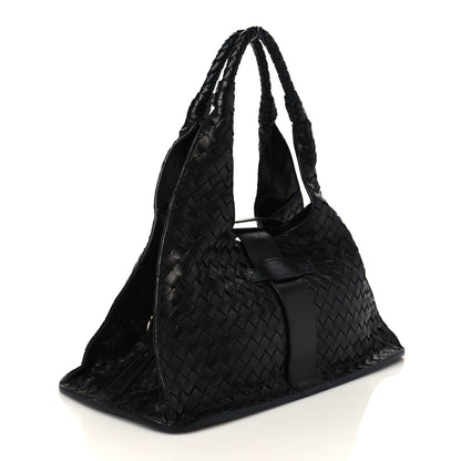 Bottega Veneta Nappa Intrecciato Shoulder Bag Black 2 of 6